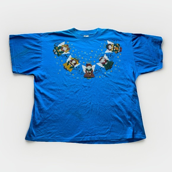 G-Tees Other - Vintage Grandma's Guardian Angels T-Shirt XXL Blue 90s Single Stitch Angel